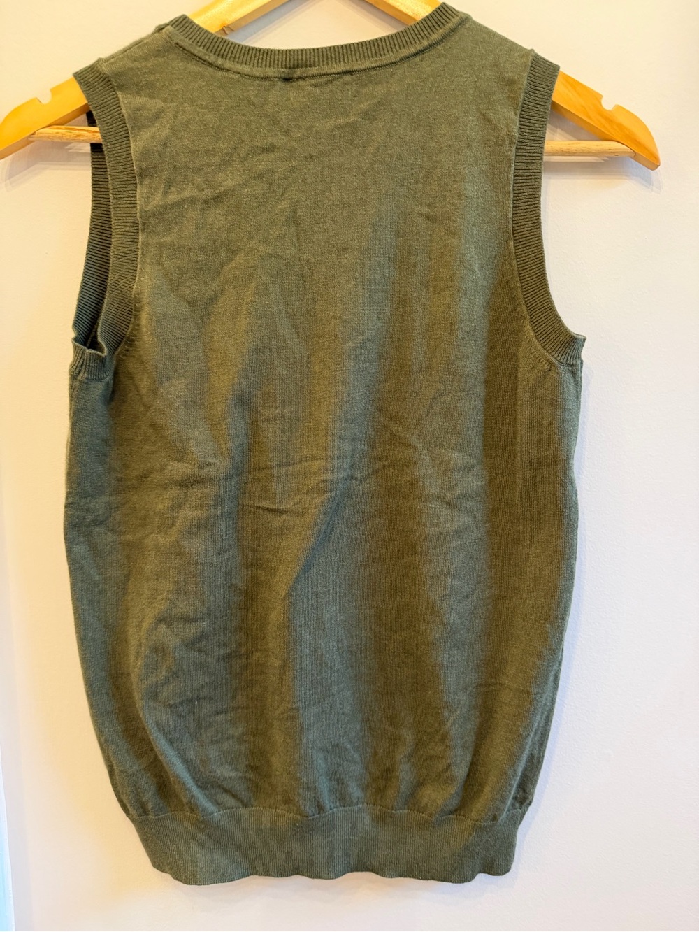 CAbi Olive Green Knit Sleeveless Sweater Tank Top - Picture 2 of 3
